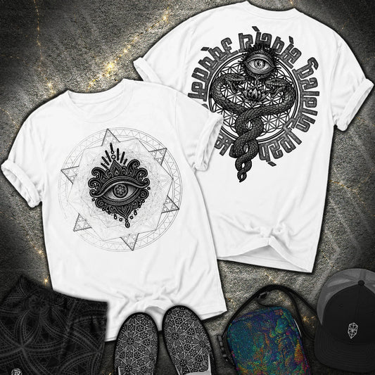 Awaken To Your Highest Self Heavyweight 2 Sided Comfort T-Shirt - Awaken To Your Highest Self Heavyweight 2 Sided Comfort T-Shirt - White
