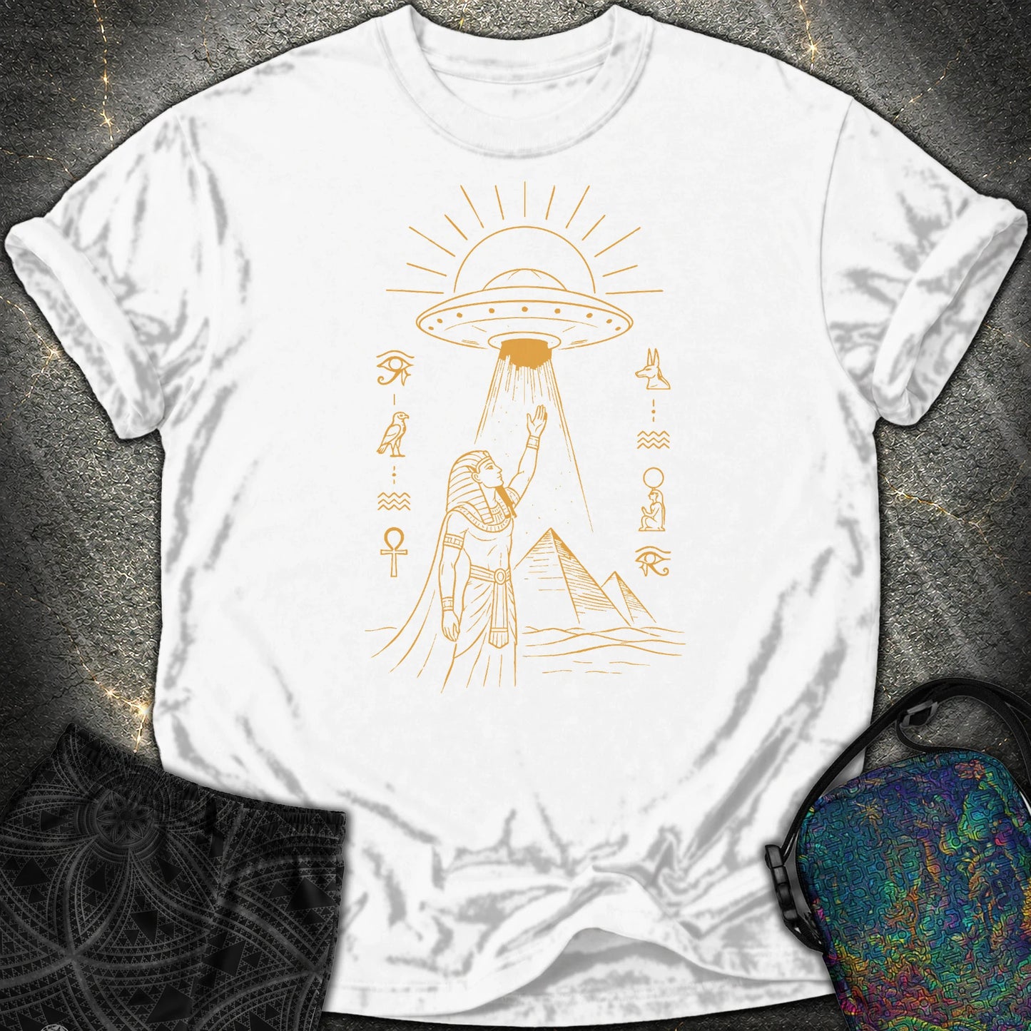 Pharaoh Reaching for the Sky Vessel - Pharaoh Reaching for the Sky Vessel Comfort T-Shirt - White