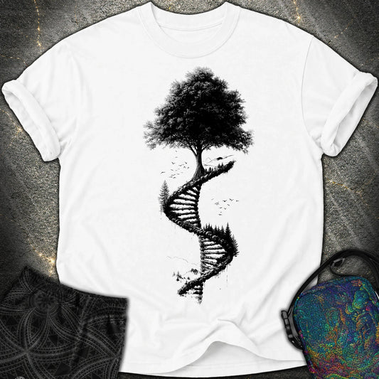 Tree of Life DNA Double Helix Comfort T-Shirt - Tree of Life DNA Double Helix Comfort T-Shirt - White