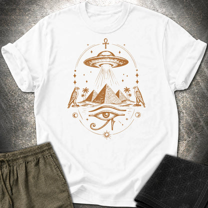 Starship Above the Sacred Pyramids - Starship Above the Sacred Pyramids T-Shirt - White