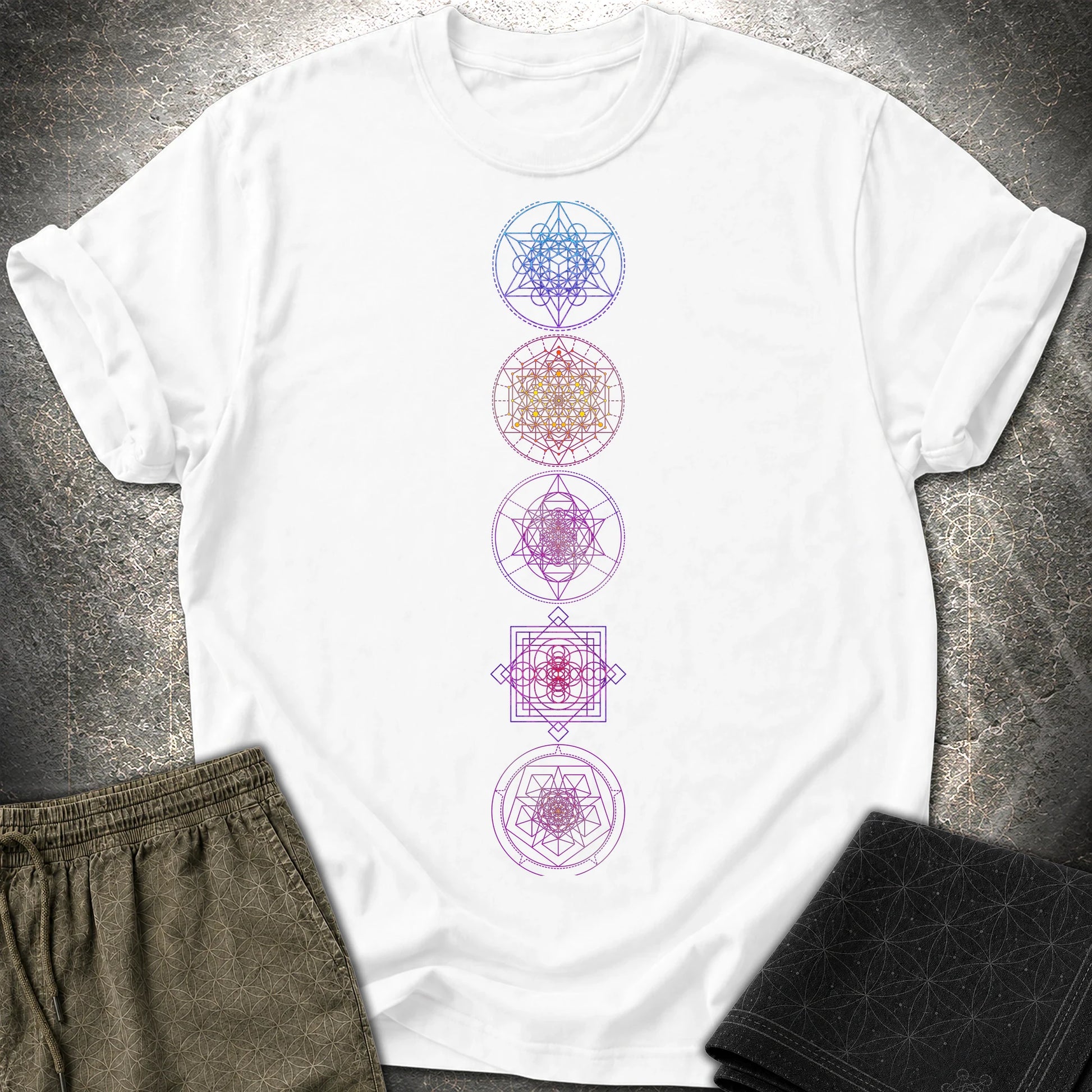 Sacred Geometry T-Shirt - Sacred Geometry T-Shirt - White