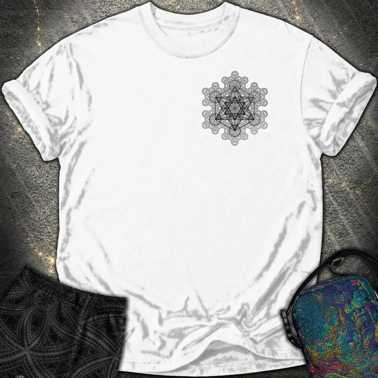 Metatron Fractal Star Comfort T-shirt - Metatron Fractal Star Comfort T-shirt - White