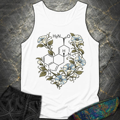 Morning Glory Molecule Color - Morning Glory Molecule Color Comfort Tank Top - White