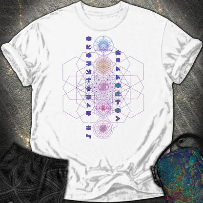 Everything Is Connected Sacred Geometry Comfort T-Shirt - Everything Is Connected Sacred Geometry Comfort T-Shirt - White
