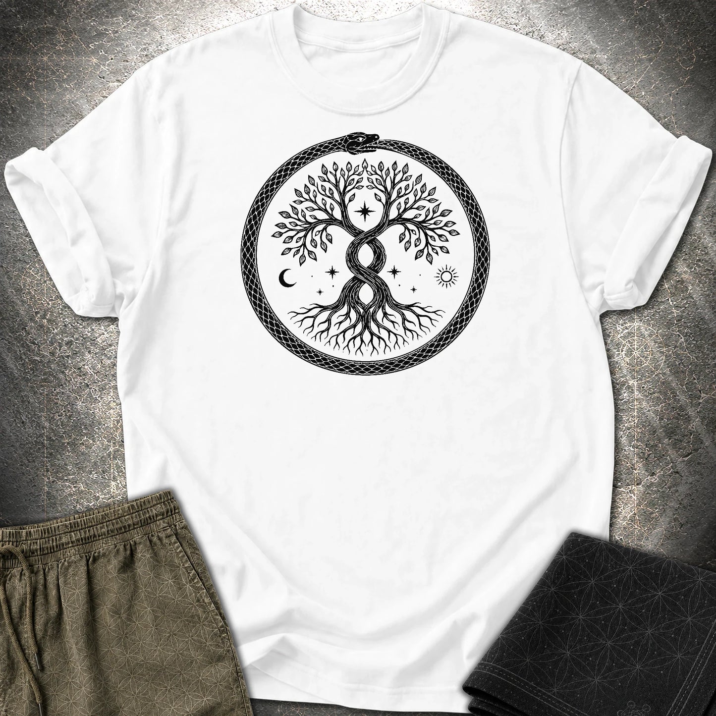 888 Ouroboros Tree T-Shirt - 888 Ouroboros Tree T-Shirt - White