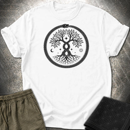 888 Ouroboros Tree T-Shirt - 888 Ouroboros Tree T-Shirt - White
