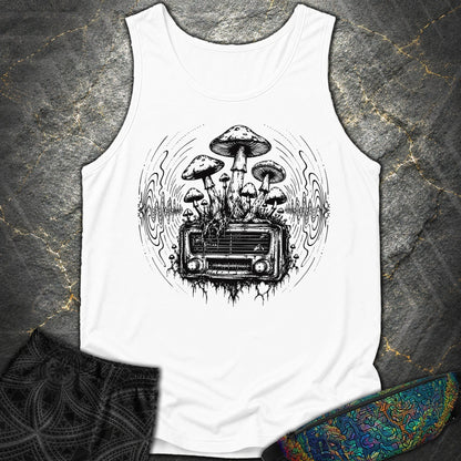 Mushroom Radio - Mushroom Radio Comfort Tank Top - White