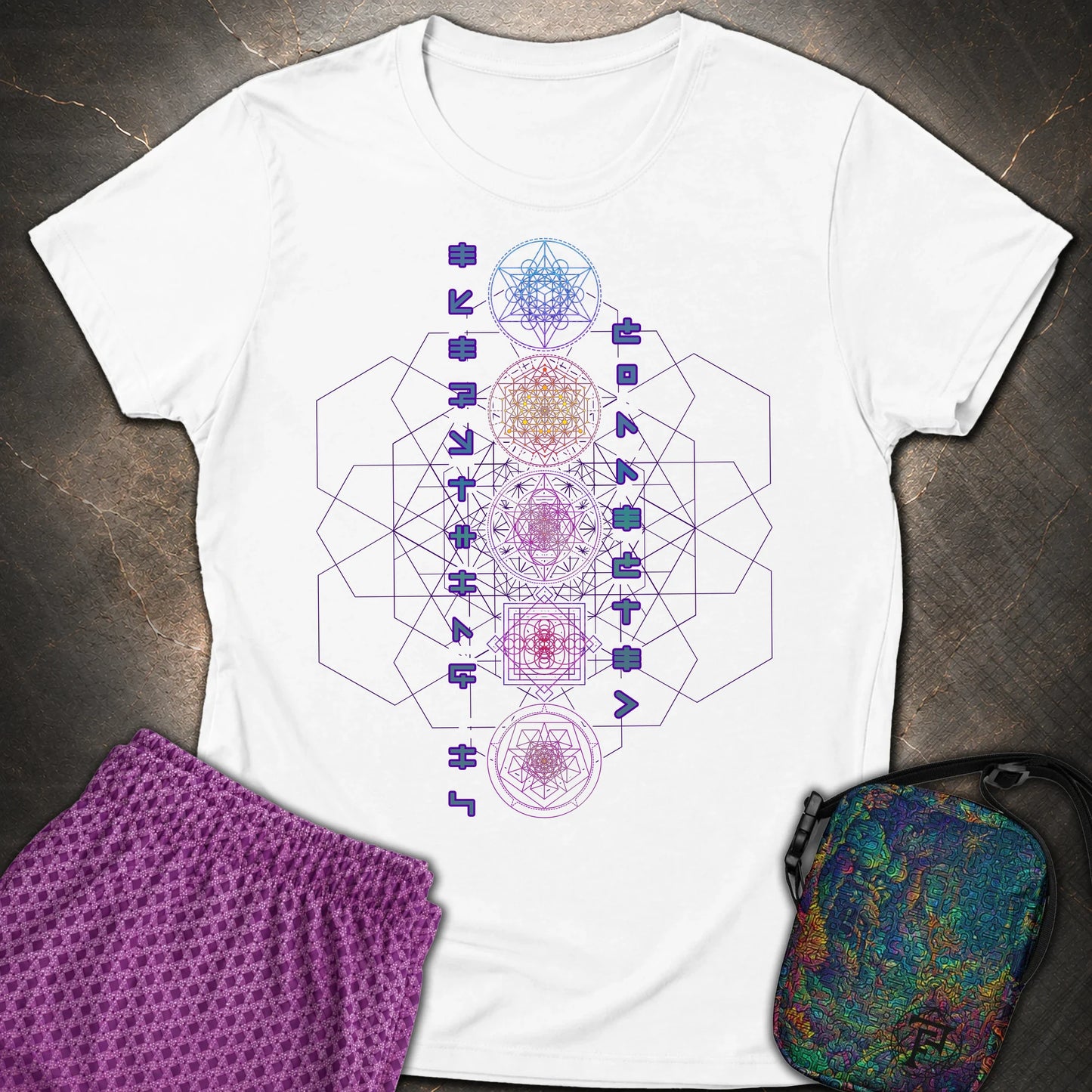 Everything Is Connected Sacred Geometry Womens T-Shirt - Everything Is Connected Sacred Geometry Womens T-Shirt - White