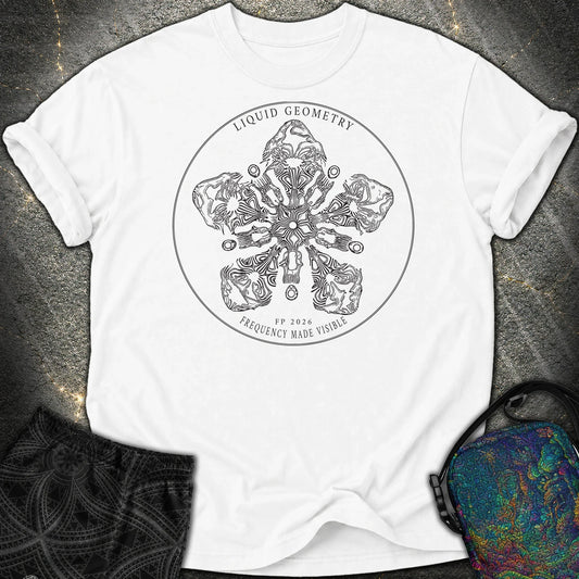 Sacred Geometry Sound Wave Art Cymatic Comfort T-Shirt - Sacred Geometry Sound Wave Art Cymatic Comfort T-Shirt - White