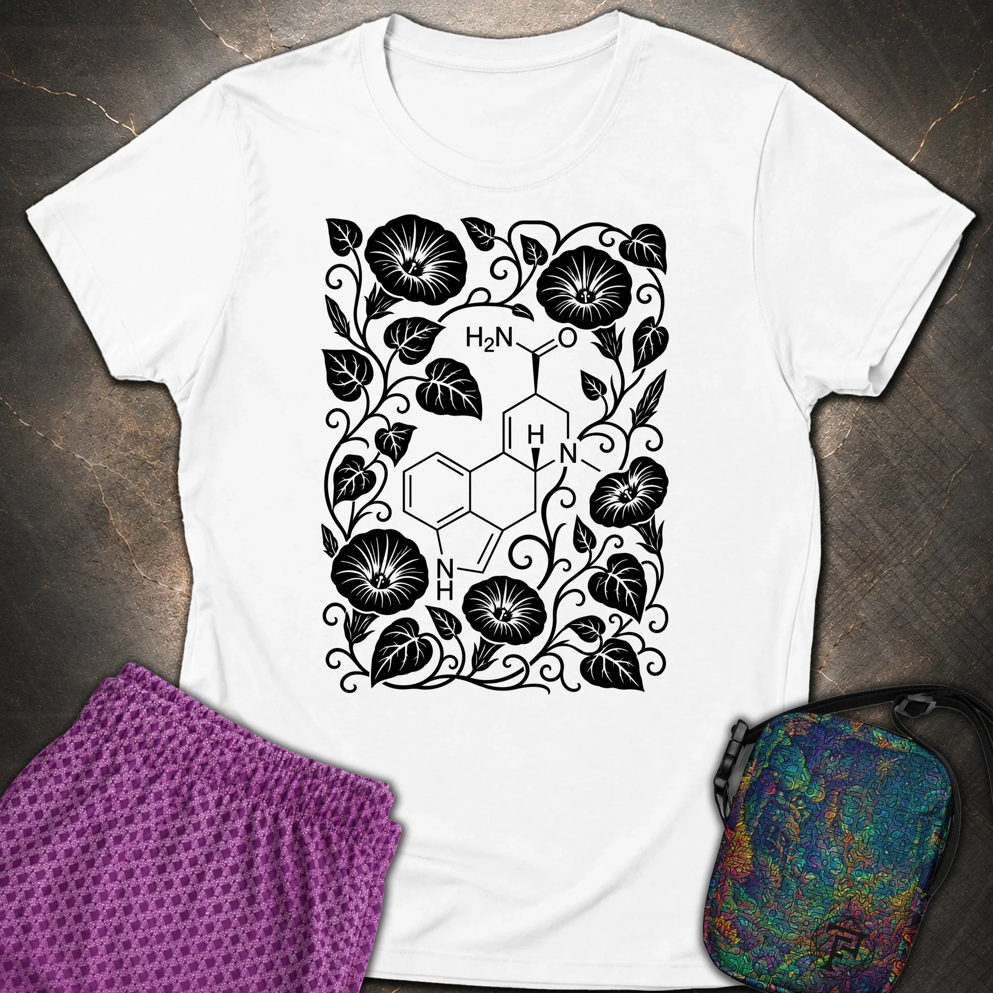 Morning Glory Molecule - Morning Glory Molecule Womens T-Shirt - White