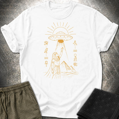 Pharaoh Reaching for the Sky Vessel - Pharaoh Reaching for the Sky Vessel T-Shirt - White