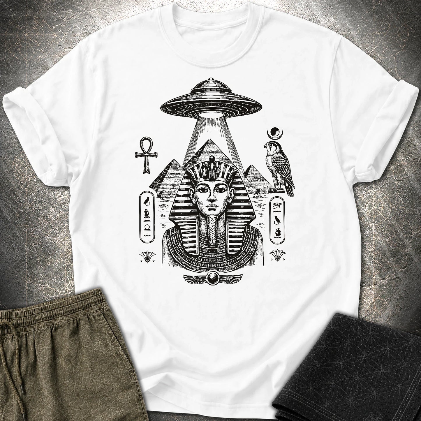 Pharaoh Under the Alien Light - Pharaoh Under the Alien Light T-Shirt - White