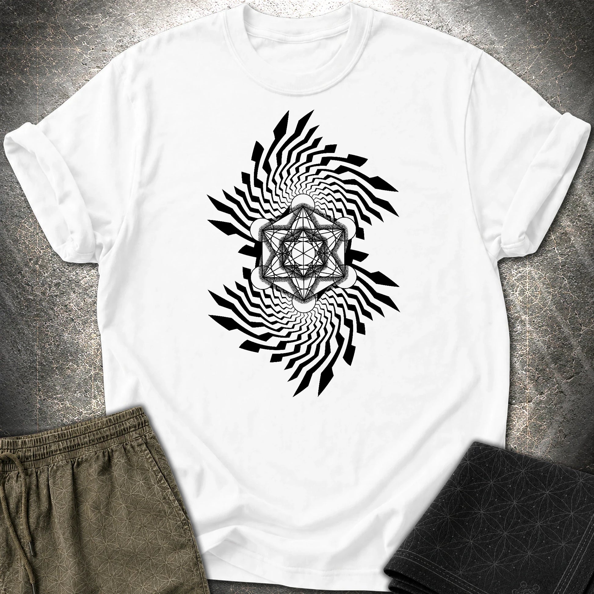Spiral Metatron T-Shirt - Spiral Metatron T-Shirt - White