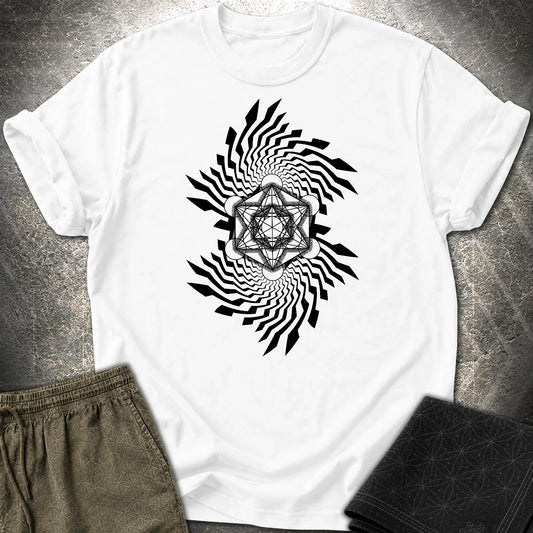 Spiral Metatron T-Shirt - Spiral Metatron T-Shirt - White
