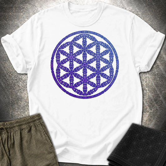 Seed Of Life Purple T-Shirt - Seed Of Life Purple T-Shirt - White