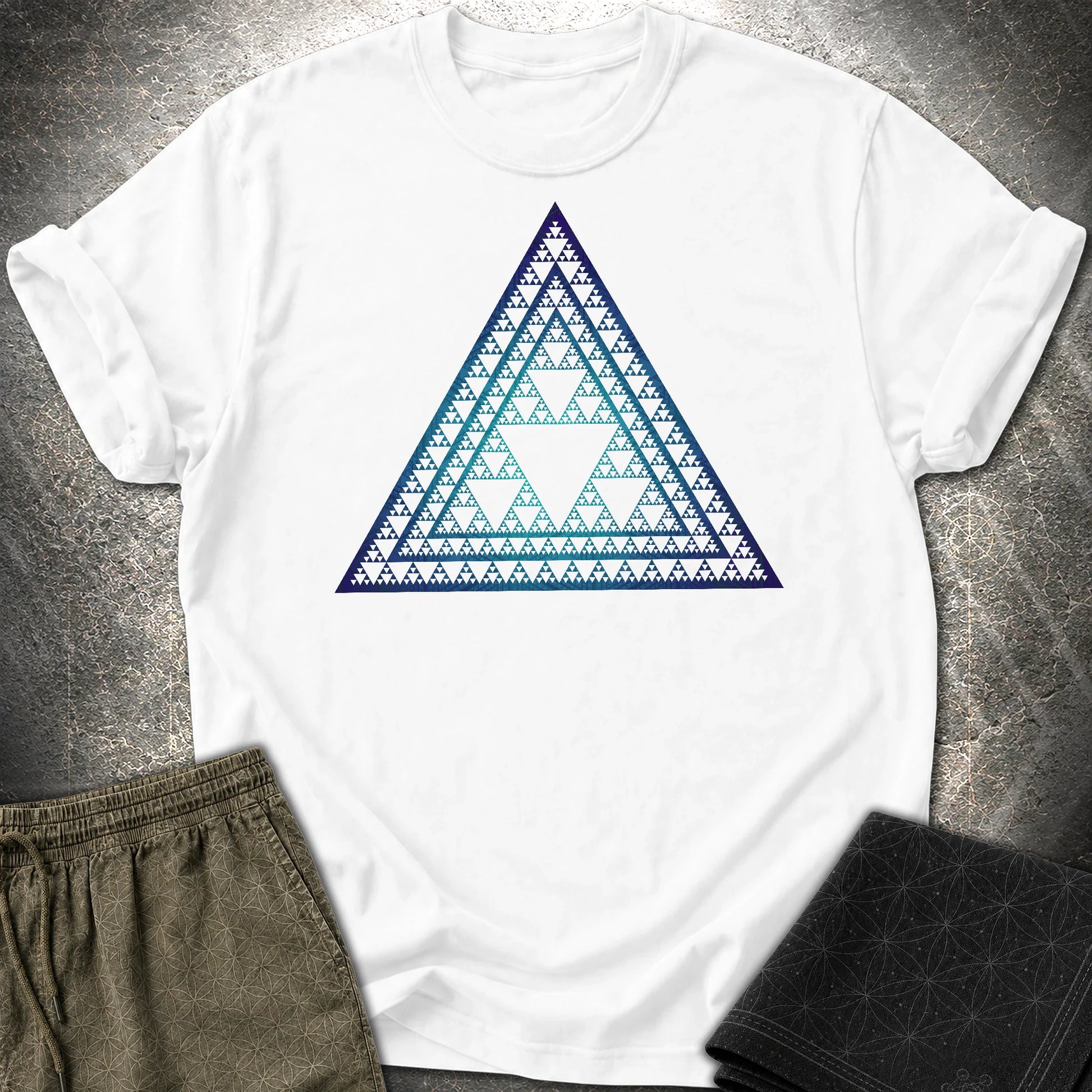 Sierpinski Recursive Dream T-Shirt - Sierpinski Recursive Dream  T-Shirt - White