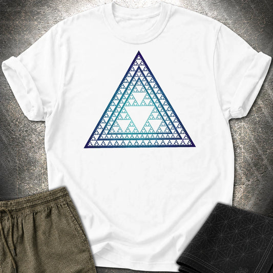 Sierpinski Recursive Dream T-Shirt - Sierpinski Recursive Dream  T-Shirt - White