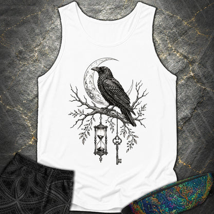 Crow Hourglass Key - Crow Hourglass Key Comfort Tank Top - White
