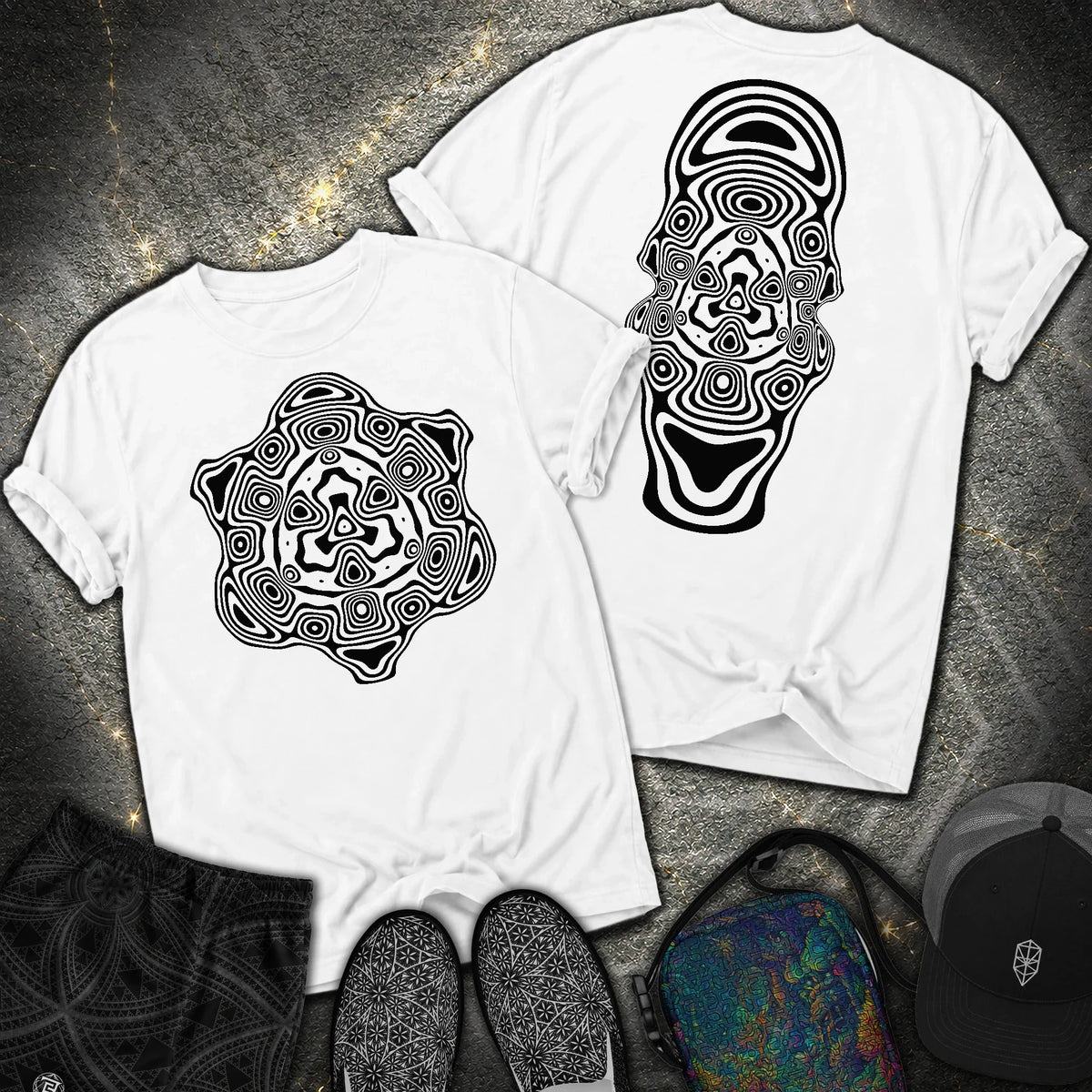 Mind Blown Black 2 Sided Comfort T-Shirt - Mind Blown Black 2 Sided Comfort T-Shirt - White
