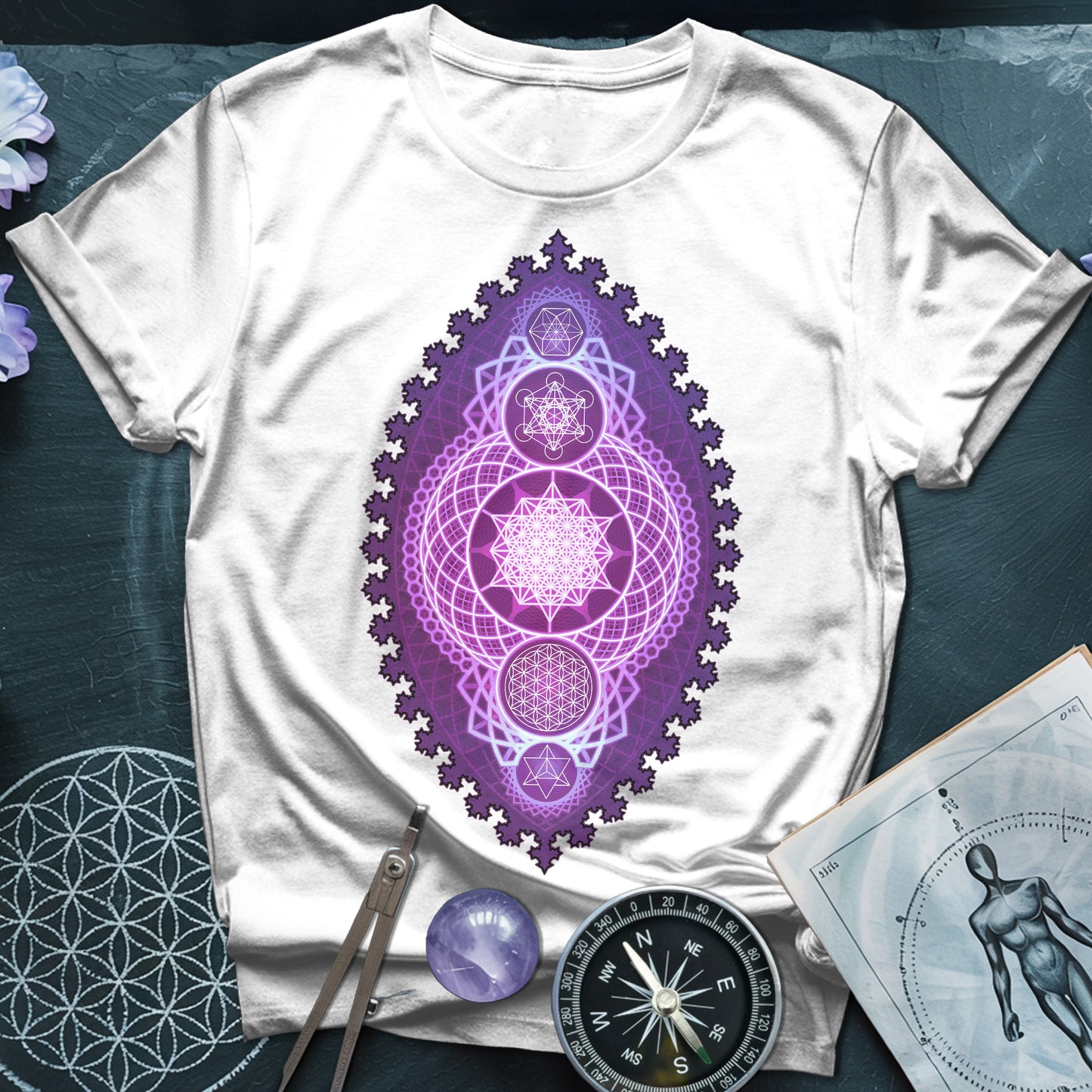 Fractal Sacred Geometry Fusion T-Shirt