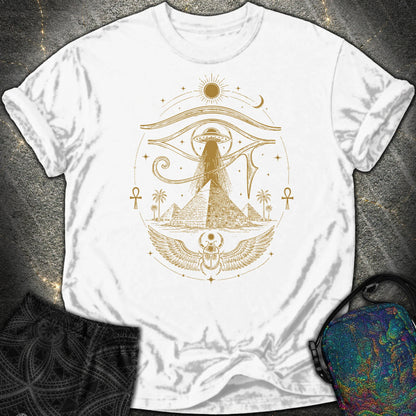 Ancient Eye Over the Pyramids - Ancient Eye Over the Pyramids Comfort T-Shirt - White