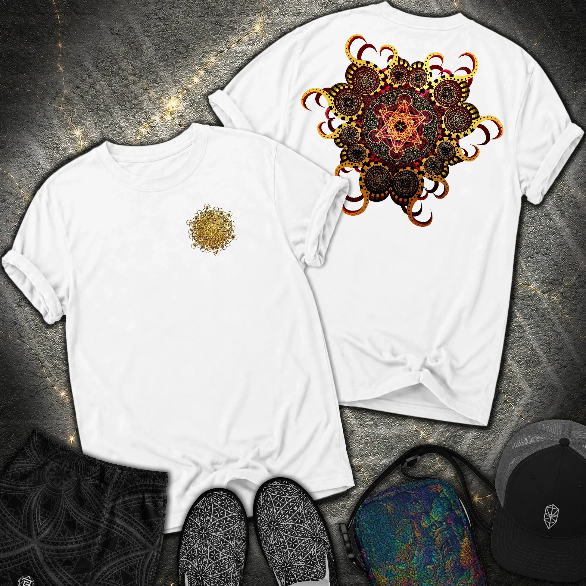 Organic Metatron 2 Sided Comfort T-shirt - Organic Metatron 2 Sided Comfort T-shirt - White