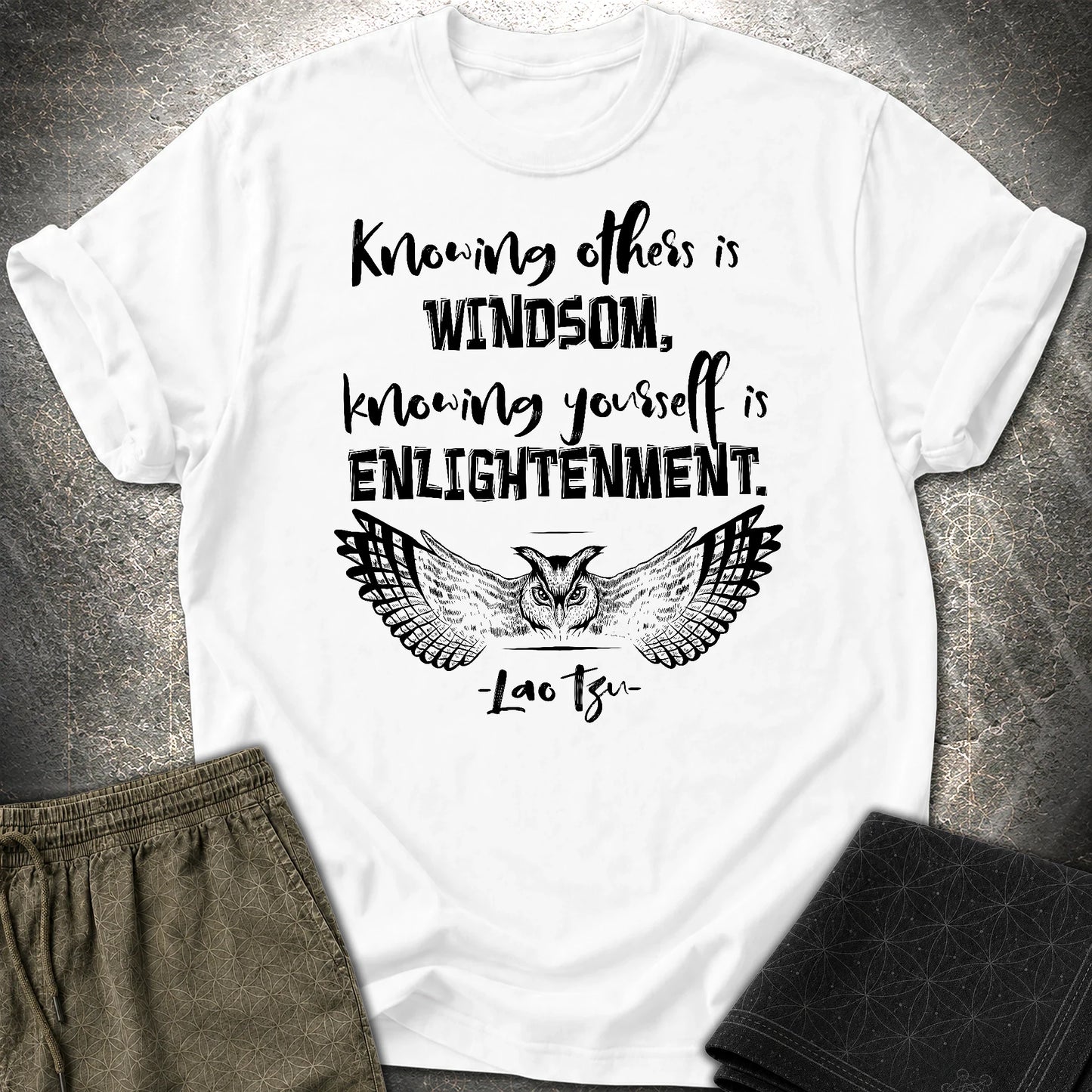 Lao Tzu EnlightenmentT-Shirt - Lao Tzu EnlightenmentT-Shirt - White