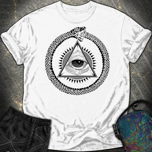 Ouroboros Eye of Providence Comfort T-Shirt - Ouroboros Eye of Providence Comfort T-Shirt - White
