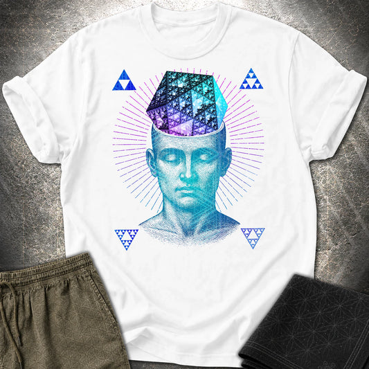 The Mathematitian Fractal Mind T-Shirt - The Mathematitian Fractal Mind T-Shirt - White