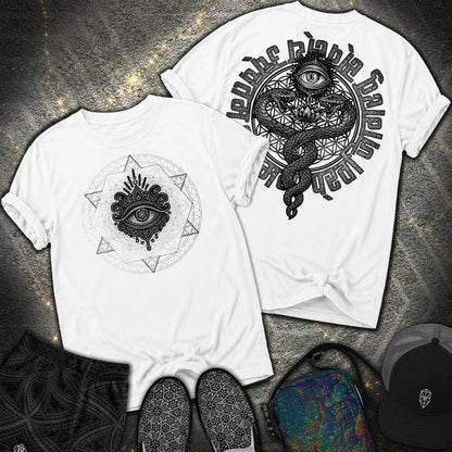 Awaken To Your Highest Self Heavyweight 2 Sided Comfort T-Shirt - Awaken To Your Highest Self Heavyweight 2 Sided Comfort T-Shirt - White