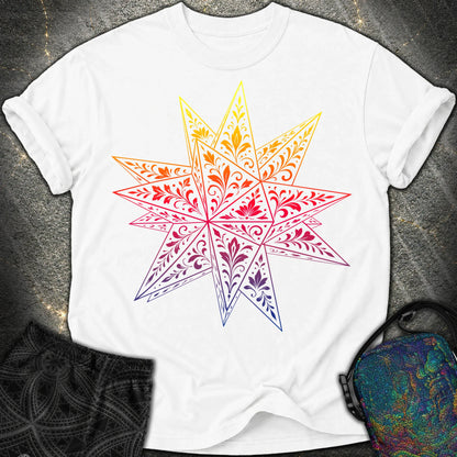 Colorful Stellated Dodecahedron - Colorful Stellated Dodecahedron Comfort T-Shirt - White