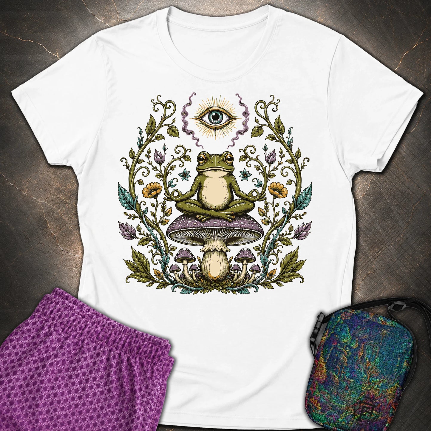 enlightened Frog - enlightened Frog Womens T-Shirt - White