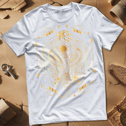Falcon Flower Of Life Egypt T-Shirt