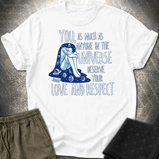 Buddha Love and Respect T-Shirt - Buddha Love and Respect T-Shirt - White