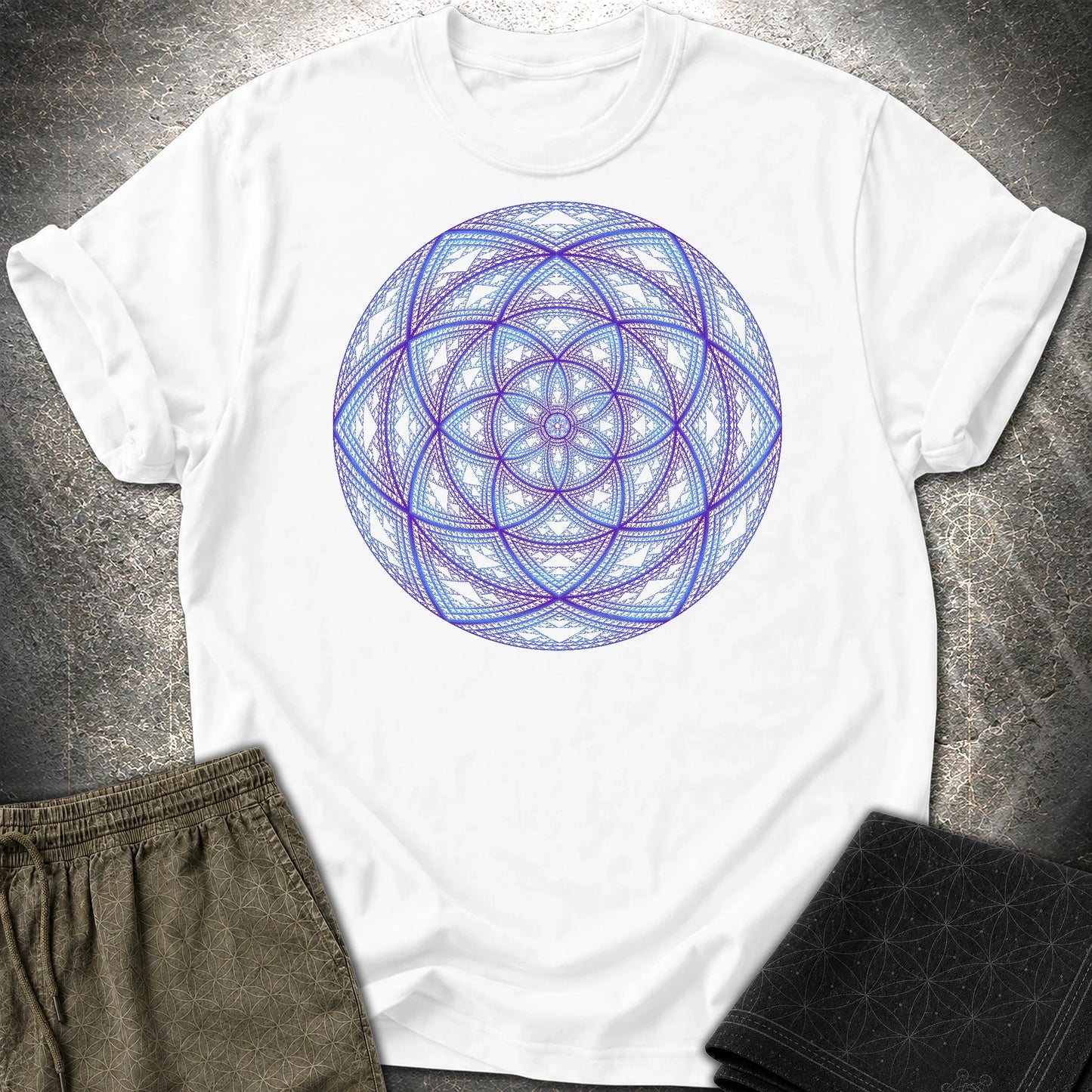 Sierpinski Seed Of Life T-Shirt - Sierpinski Seed Of Life T-Shirt - White