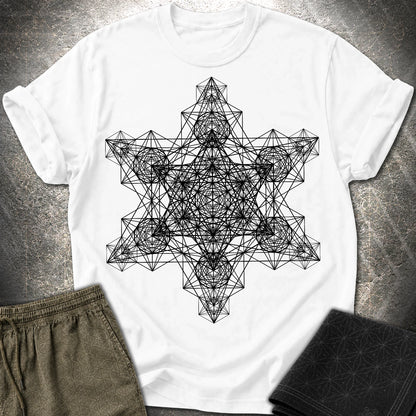Metatron Fractal Star T-Shirt - Metatron Fractal Star T-Shirt - White