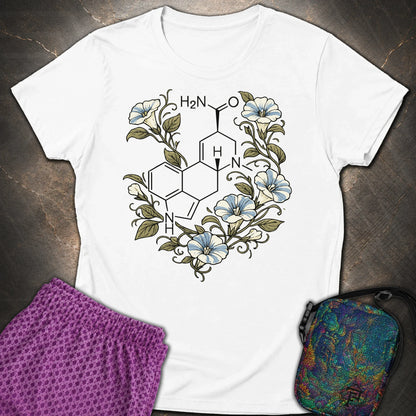 Morning Glory Molecule Color - Morning Glory Molecule Color Womens T-Shirt - White