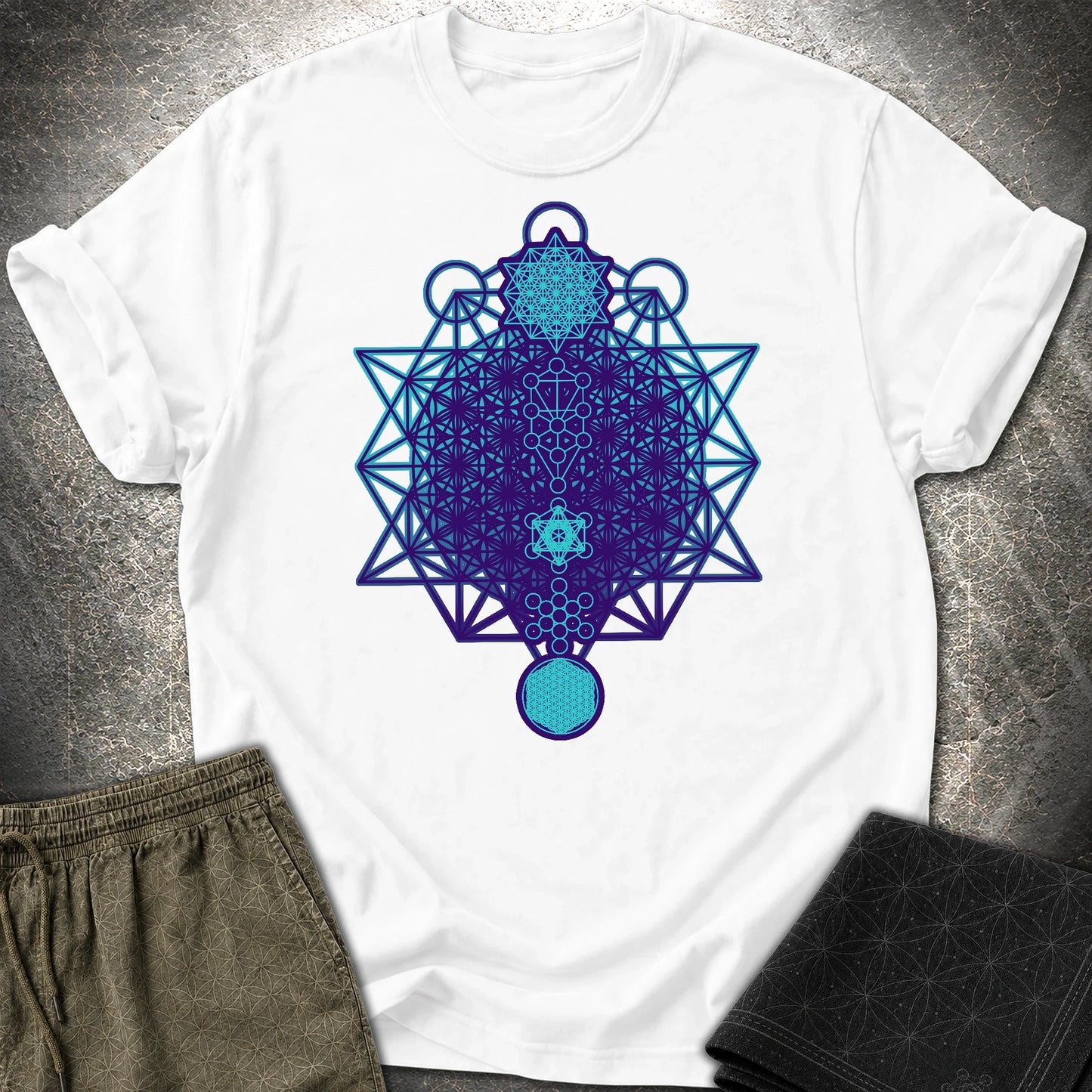 All The Sacred Geometry T-Shirt - All The Sacred Geometry T-Shirt - White