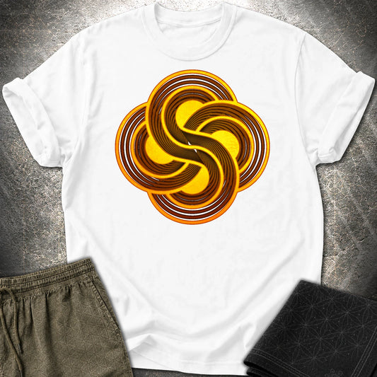Crop Circle Flow T-Shirt - Crop Circle Flow T-Shirt - White
