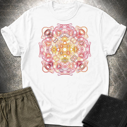 Psychedelic Mandala Trippy Hippie Groovy Pattern T-Shirt - Psychedelic Mandala Trippy Hippie Groovy Pattern T-Shirt - White