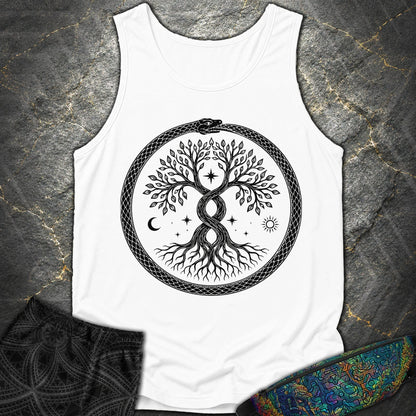 888 Ouroboros Tree Comfort Tank Top - 888 Ouroboros Tree Comfort Tank Top - White