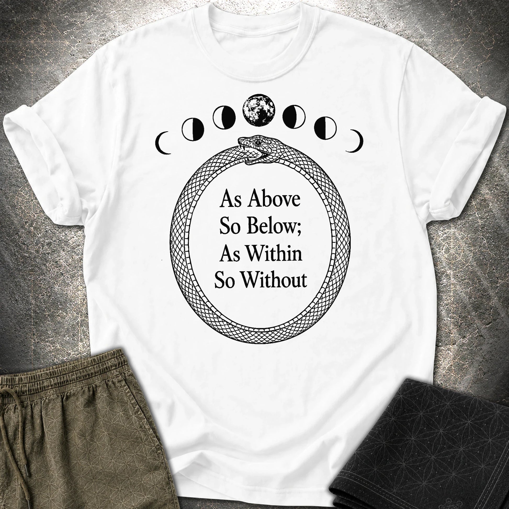 As Above So Below Ouroboros - As Above So Below Ouroboros T-Shirt - White