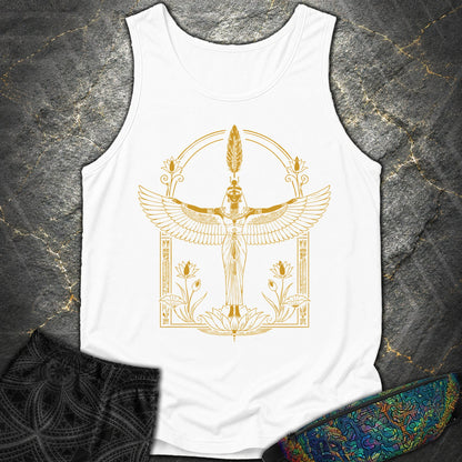 Winged Goddess of Sacred Balance - Winged Goddess of Sacred Balance Comfort Tank Top - White