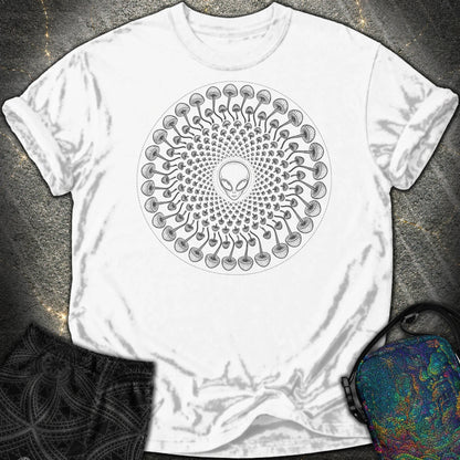 Alien Mushroom Spiral Comfort T-Shirt - Alien Mushroom Spiral Comfort T-Shirt - White