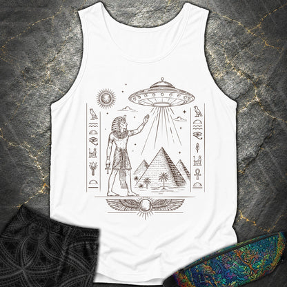 Pharaoh Beneath the Star Vessel - Pharaoh Beneath the Star Vessel Comfort Tank Top - White