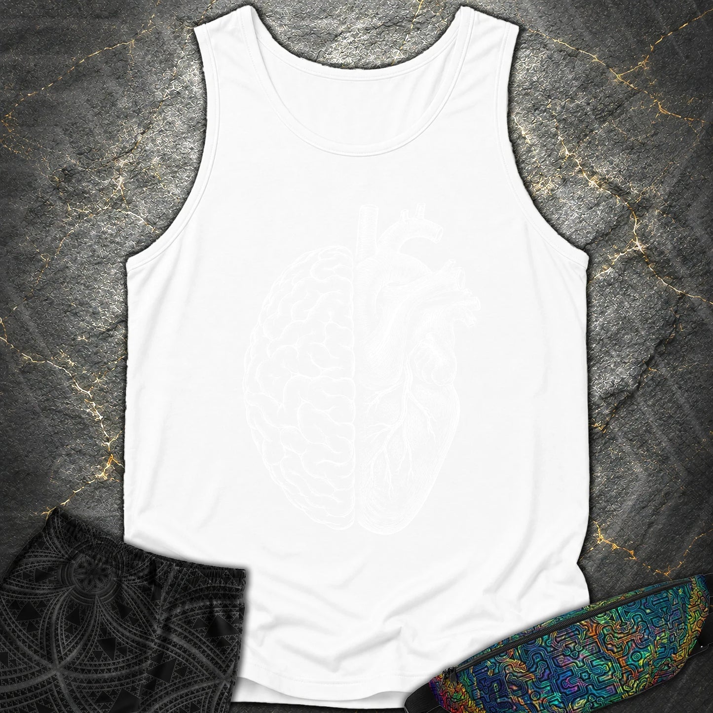 Heart Brain - Heart Brain Comfort Tank Top - White