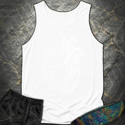 Heart Brain - Heart Brain Comfort Tank Top - White