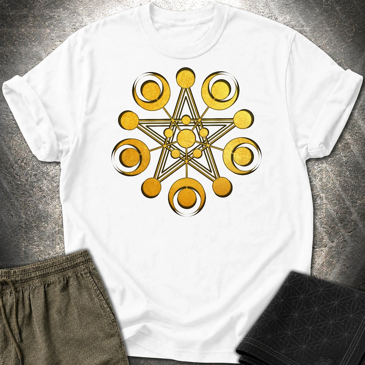 Golden Crop Circle T-Shirt - Golden Crop Circle T-Shirt - White