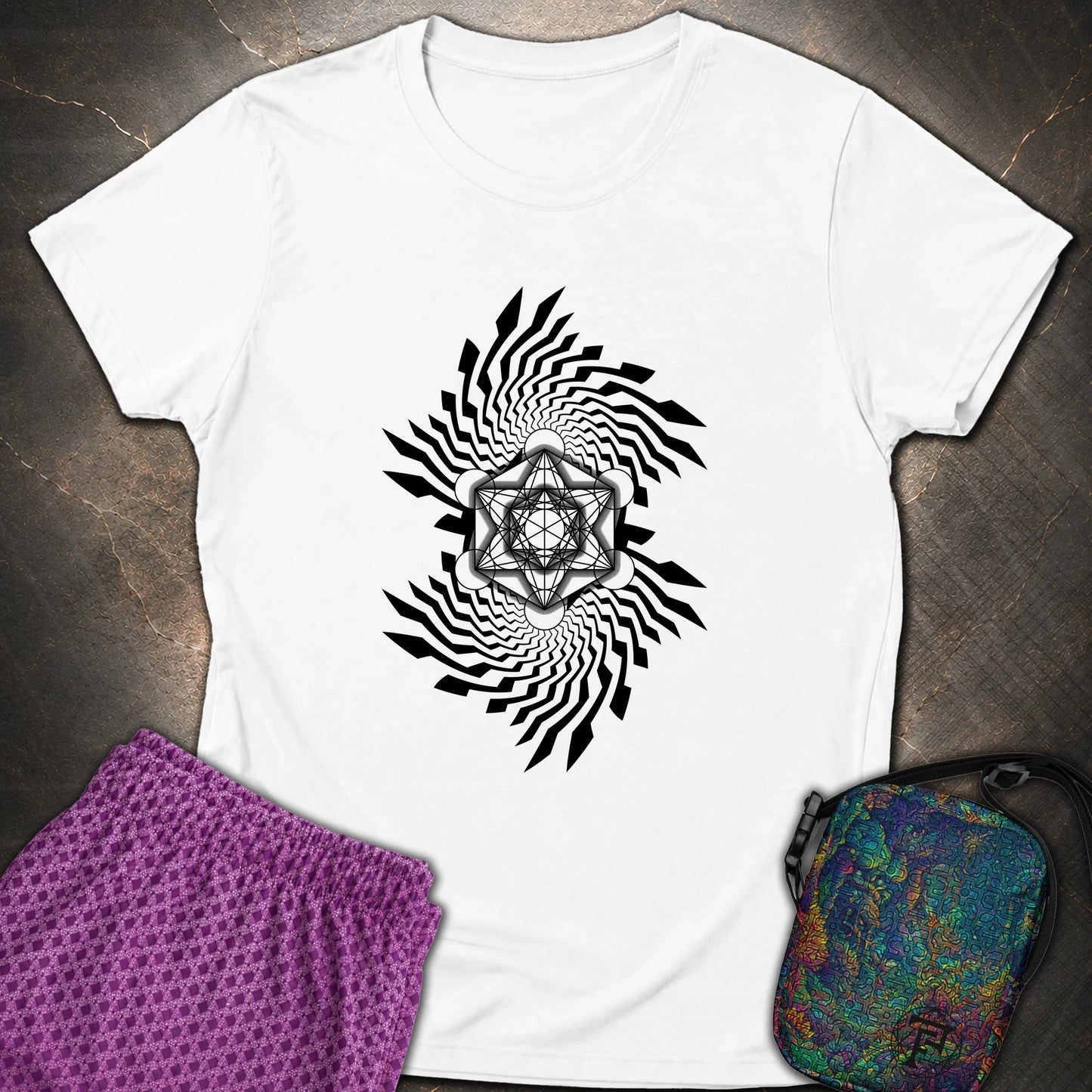 Spiral Metatron T-Shirt - Spiral Metatron Womens T-Shirt - White