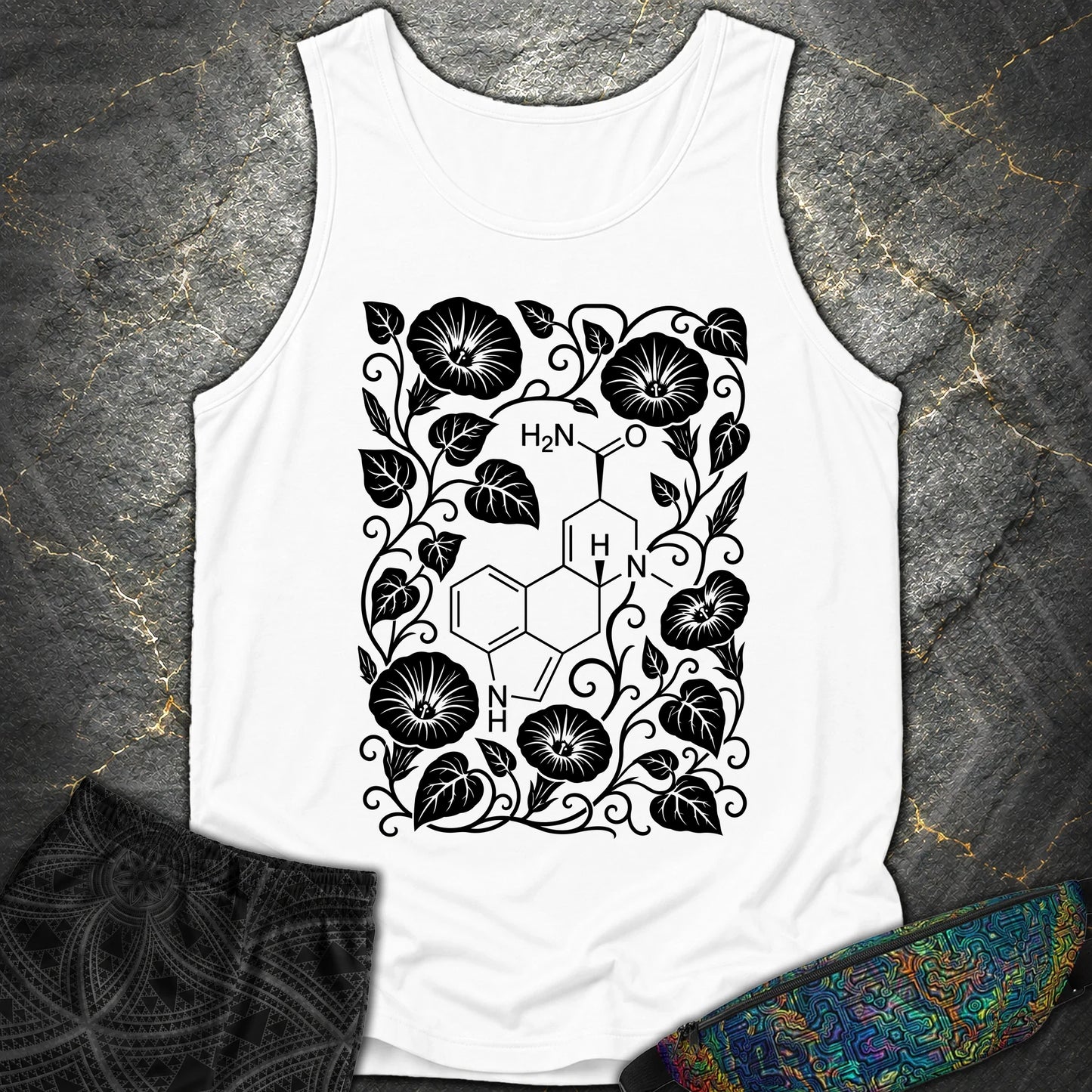 Morning Glory Molecule - Morning Glory Molecule Comfort Tank Top - White